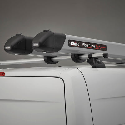 VW Crafter (2006-2017) - 4 Rhino Kammbar Pro Roof Bars + Roller (Aluminium)