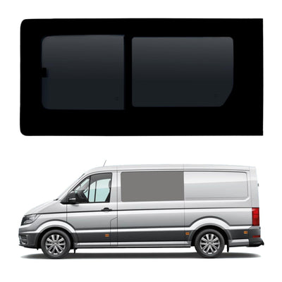 VW Crafter (2017-) - Left Opening Right Fixed Dark Tint Windows & Fitting Kit