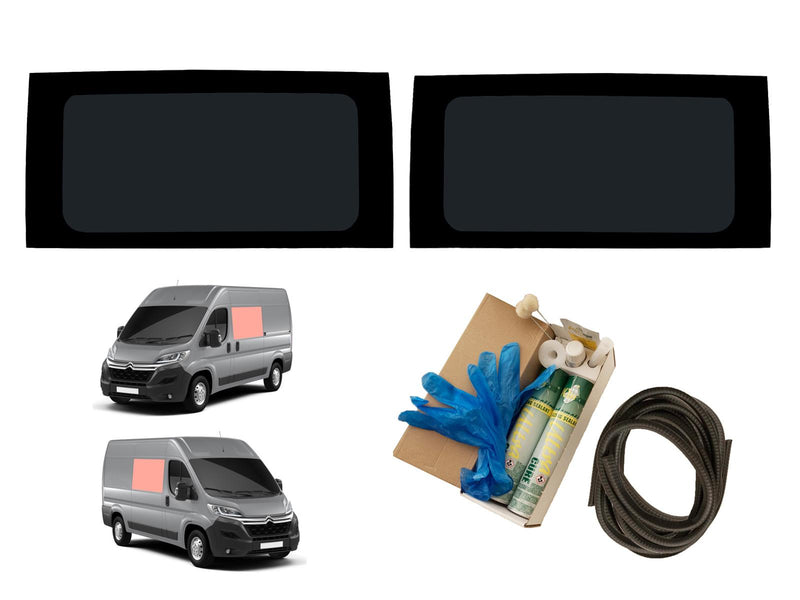 Citroen Relay (2006-) - Twin Fixed Dark Tint Windows & Fitting Kit