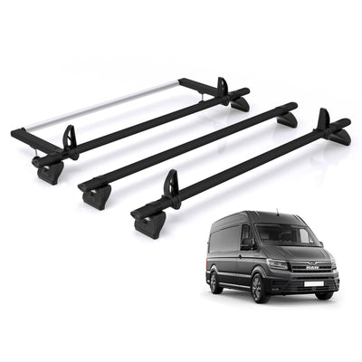 MAN TGE (2017 onwards) - Rhino Kammbar Black Roof Bars