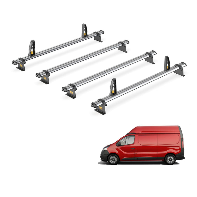Vauxhall Vivaro Roof Rack for 2014-2019 High Roof 4 Bars Van Guard UltiBar Trade
