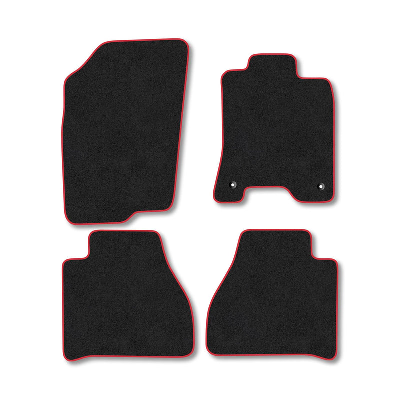 Nissan Navara (2016-2022) [Double Cab] Carpet Floor Mat Red Trim