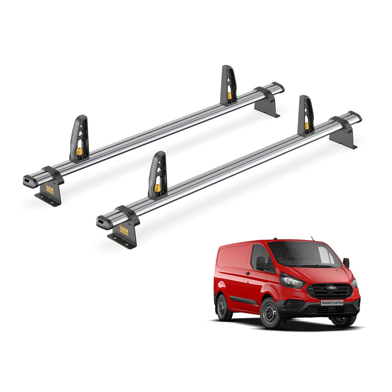 Ford Transit Custom Roof Rack for 2013-2024 GEN1 [H1] 2 Bars Van Guard Trade Bar