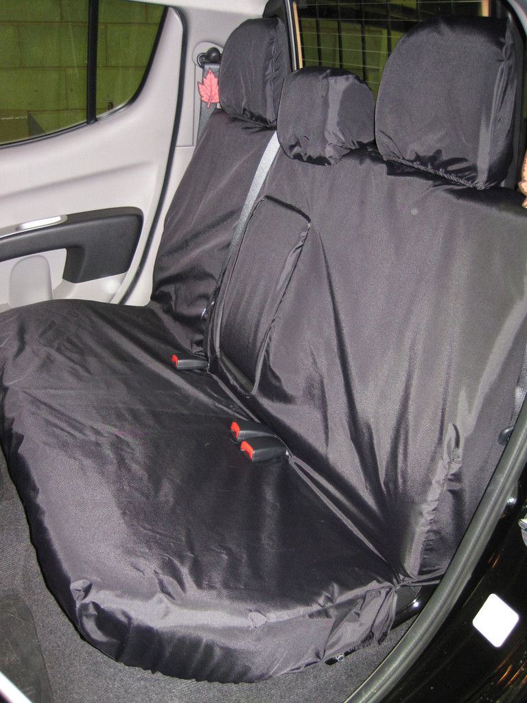 Mitsubishi L200 (2006-2015) - Tailored Rear Bench Seat Cover in Black