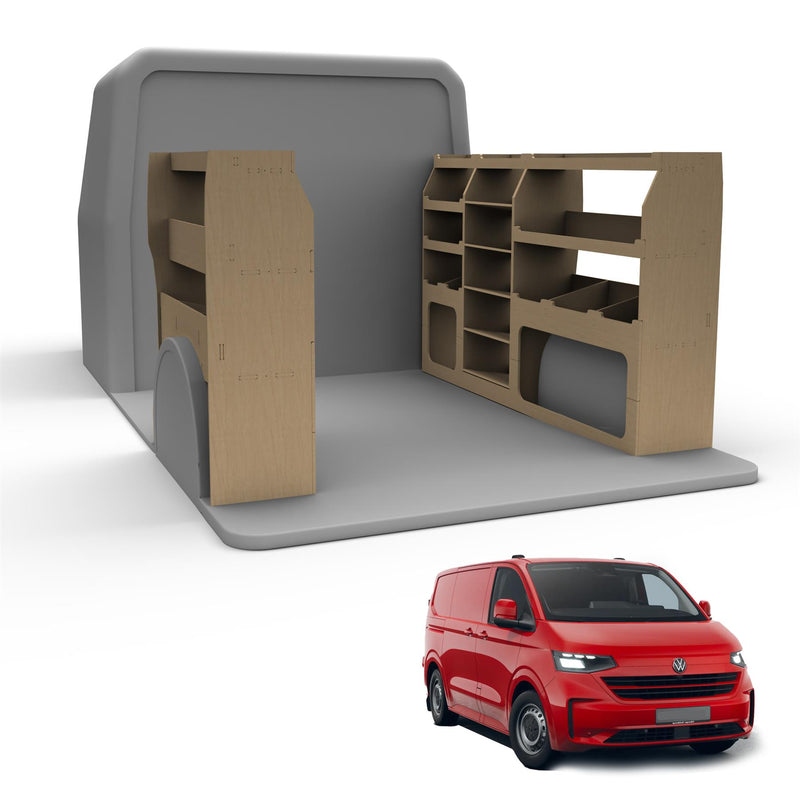 VW Transporter (2024-) Plywood Van Racking - Both Sides