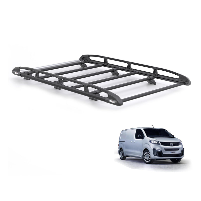 Fiat Scudo (2022-) - Rhino KammRack Black Roof Rack
