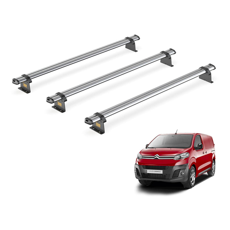 Citroen Dispatch (2016-) - 3 Van Guard Ultibar Trade Roof Bars