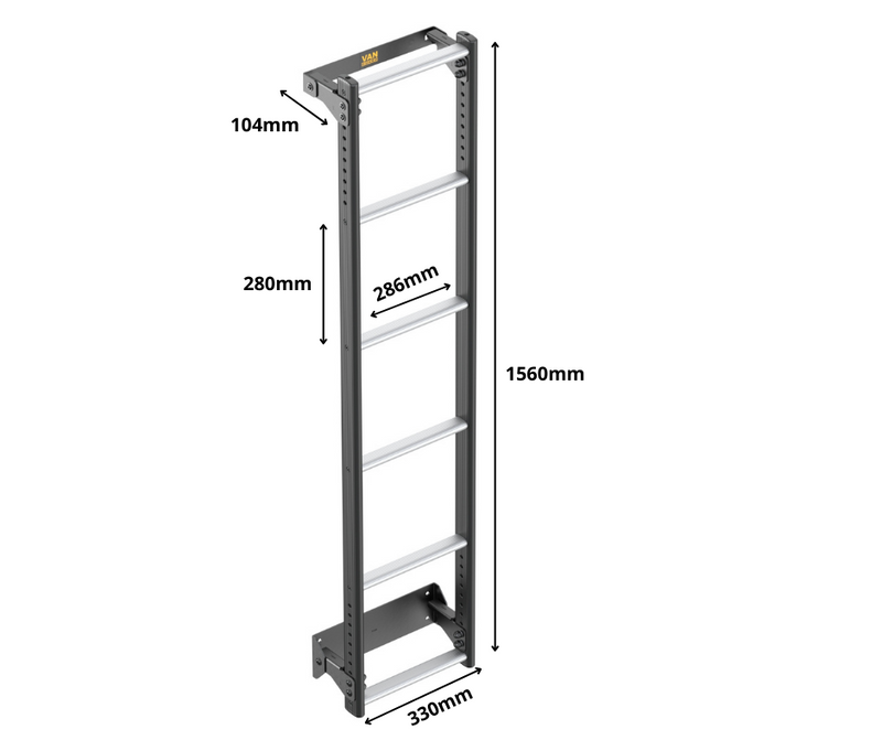 Van Guard 6-Step Rear Door ULTILadder for Ford Transit (2000-2014) [H2]