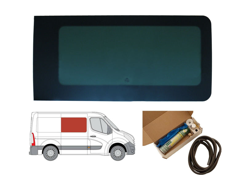 Vauxhall Movano (2010-2021) Driver Side Fixed Window Privacy Camper Glass with Fitting Kit