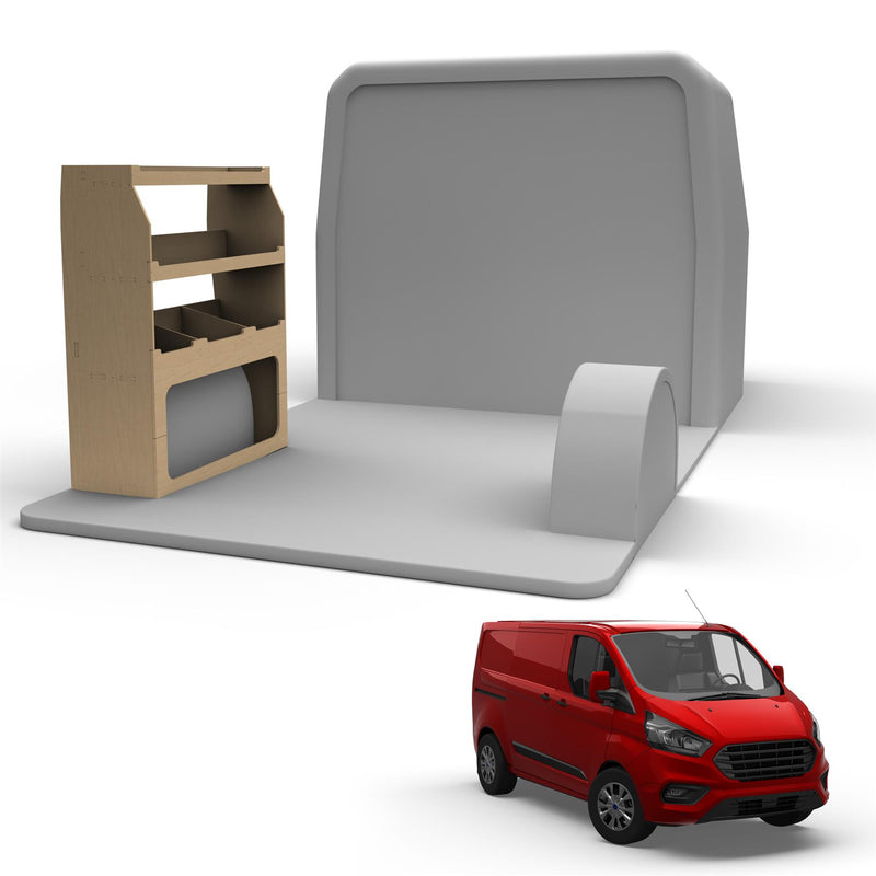 Ford Transit (2013-2024) Custom Plywood Van Racking - Passenger Side