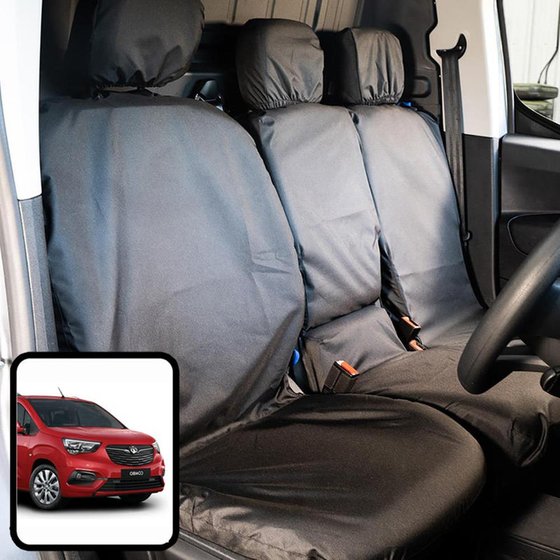 Vauxhall Combo (2018-) - Tailored Front Row Seat Covers in Black (1+2)