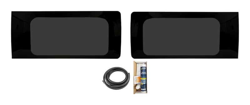 Ford Transit Custom (2023-) Driver and Passenger Side Fixed Window Privacy Camper Glass with Fitting Kit