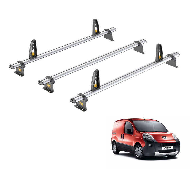 Peugeot Bipper (2008-) - 3 Van Guard Ultibar Plus Roof Bars