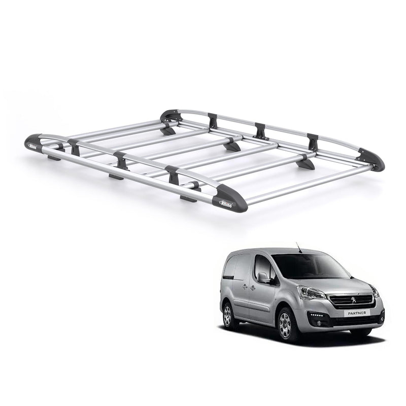 Peugeot Partner (2008-2018) - Rhino KammRack Black Roof Rack