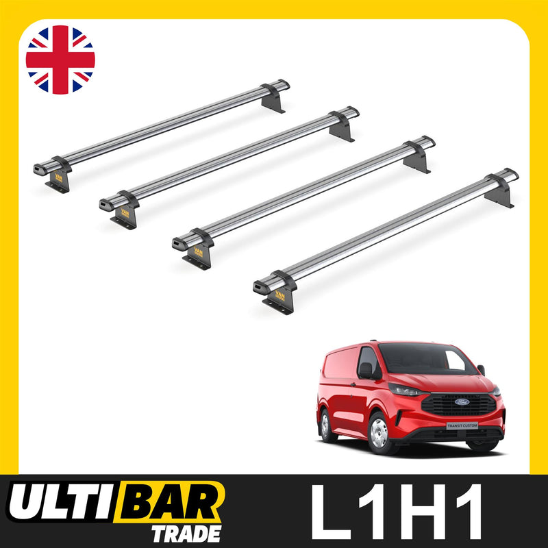 Ford Transit (2024-) Custom - 4 Van Guard UltiBar Trade Roof Bars