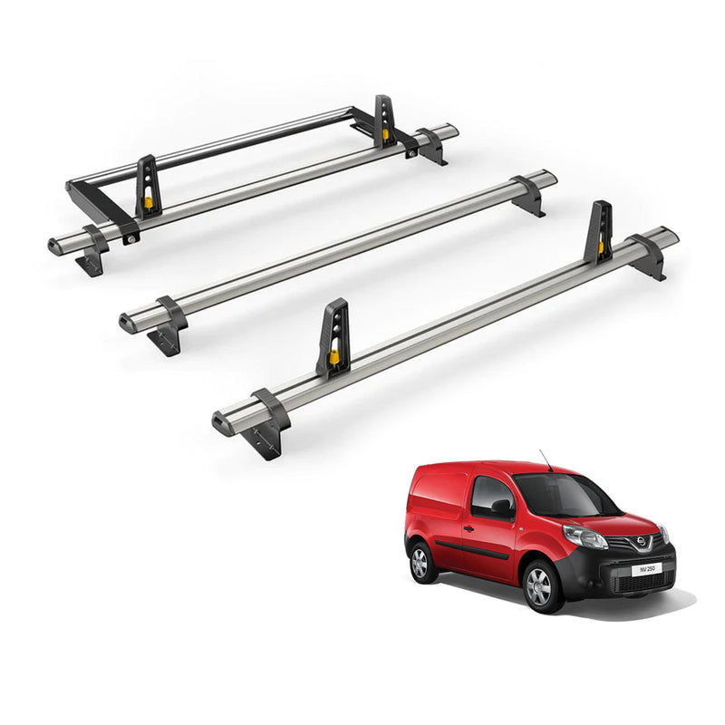 Nissan NV250 Roof Rack for 2019-2021 [L2] 3 Roof Bars & Roller - Van Guard Plus
