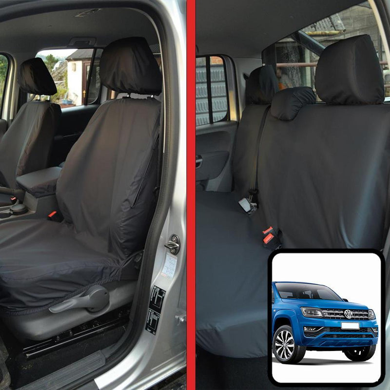 VW Amarok (2011-) - Tailored Seat Covers in Black (Front & Rear Bundle)