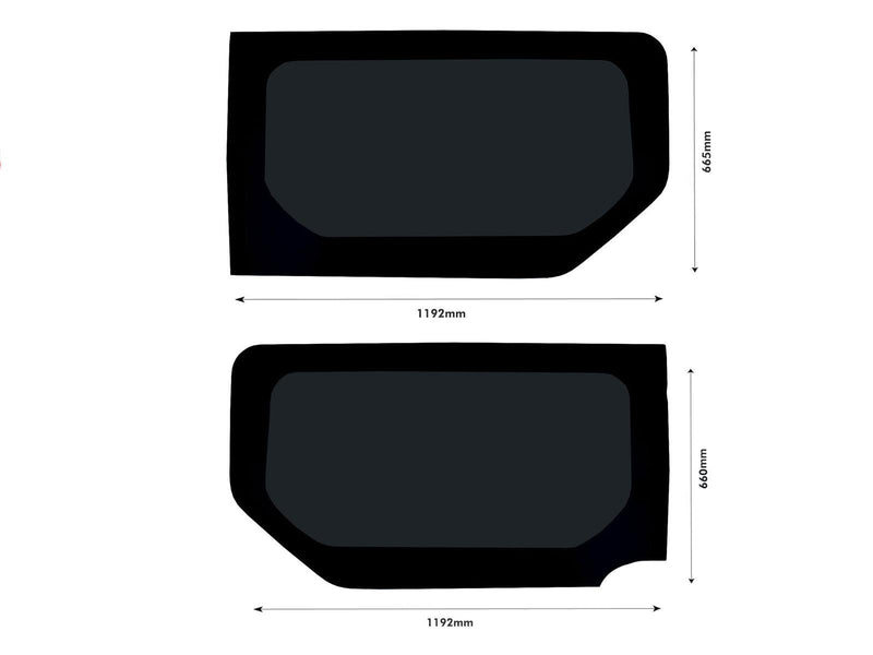 Renault Trafic (2001-2014) - Twin Fixed Dark Tint Windows & Fitting Kit