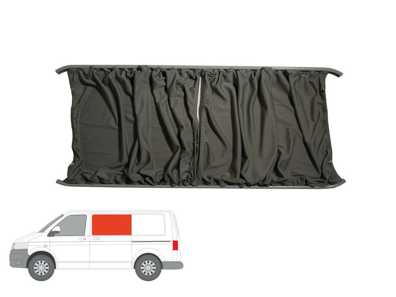 VW Transporter (T5 2003-2015) - Left Sliding Door Grey Curtain Kit