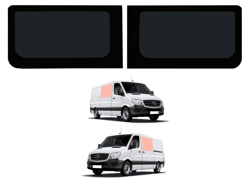 Mercedes Sprinter (2006-) Driver and Passenger Side Fixed Window Privacy Camper Glass