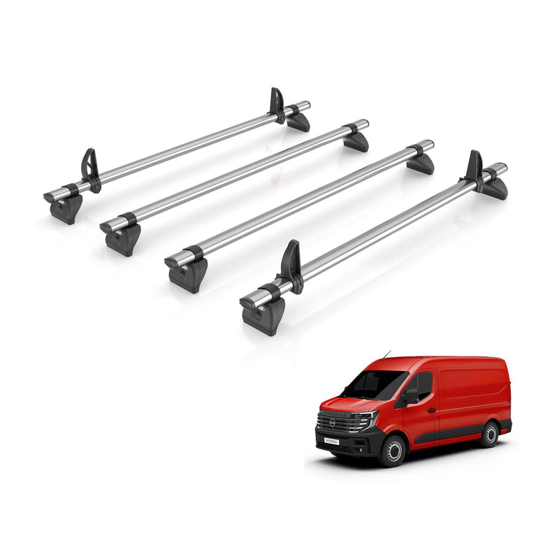 Nissan Interstar (2024-) - 4 Rhino Kammbar Fleet Roof Bars (Steel)