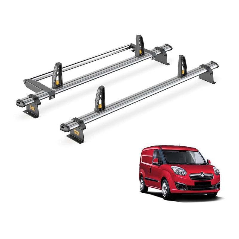 Vauxhall Combo Roof Rack (2012-2018) 2 Bars & Roller & Loadstops Van Guard Trade