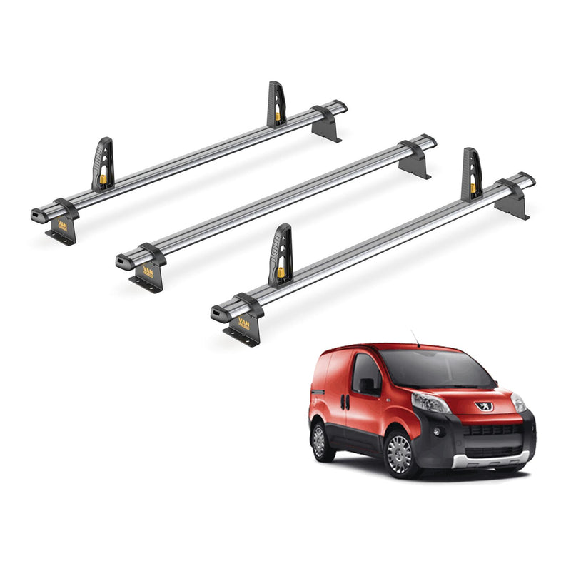 Ciroen Nemo Roof Rack for 2008+ Years 3x Bars + Loadstops Van Guard Ulti Trade