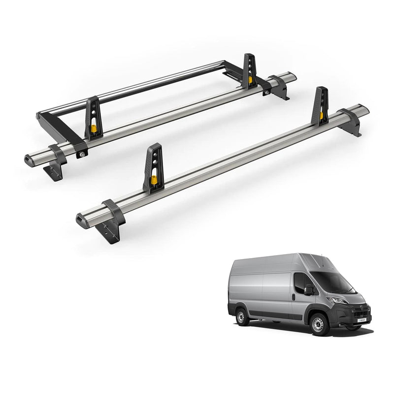 Peugeot Boxer Roof Rack for 2006+ [H3 Roof] 2x Bars & Roller - Van Guard Plus
