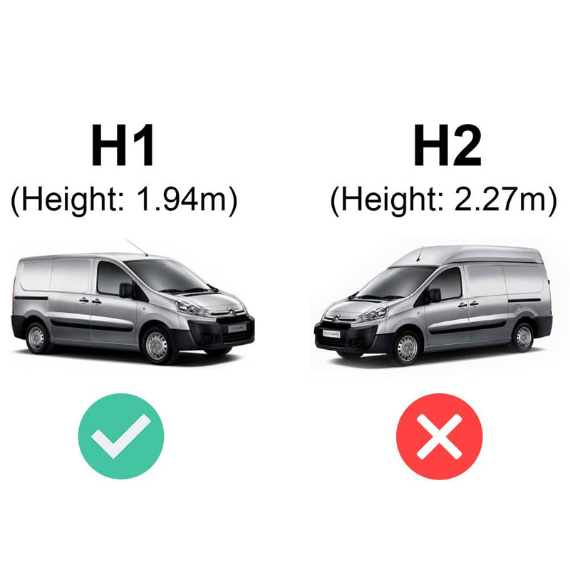 Citroen Dispatch - 3 Rhino Kammbar Fleet Roof Bars + Roller (Steel)