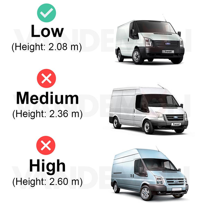 Ford Transit Rhino Door Ladder for 2000-2014 [Low] 7 Anti-slip Steps