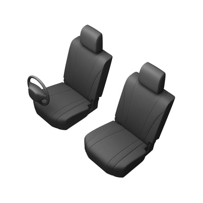 VW Amarok (2011-) - Tailored Front Row Seat Covers in Black (1+1)