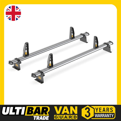 Nissan Primastar Roof Rack for 2002-2015 High Roof 2x Bars Van Guard Ulti Trade
