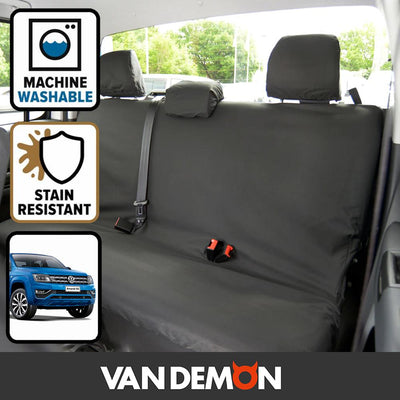 VW Amarok (2010-2016) - Tailored Rear Bench Seat Cover in Black