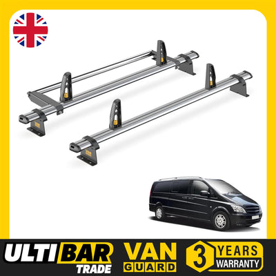 Mercedes Vito Roof Rack for 2003-2014 [X-Long] 2 Bars and Roller Van Guard Trade