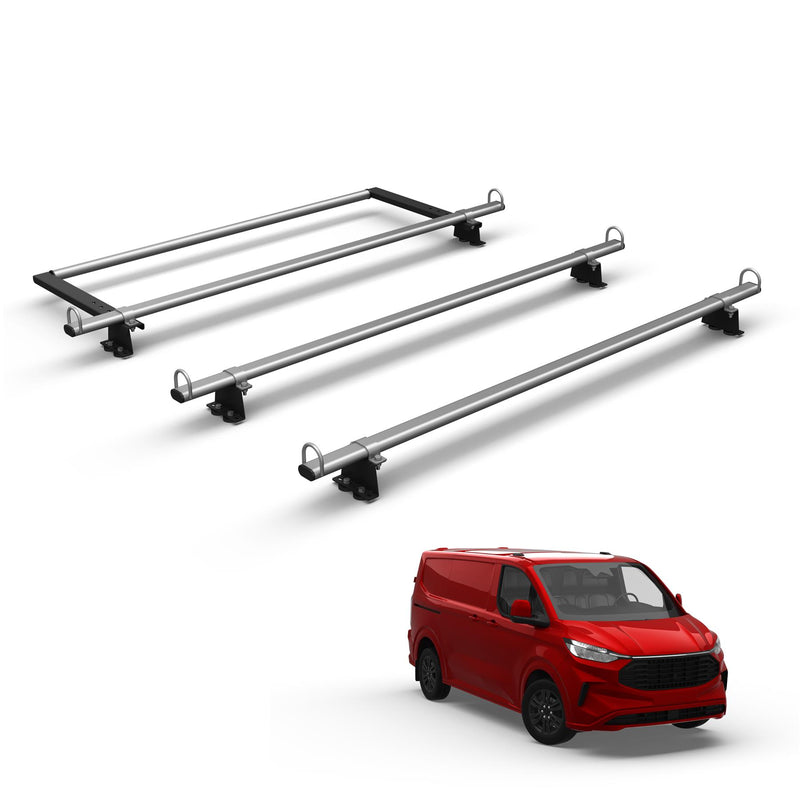 Ford Transit (2024-) Custom - 3 Roof Bars & Roller