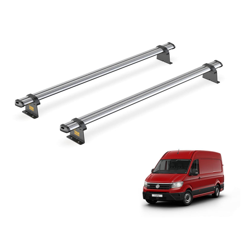 VW Crafter (2017-) - 2 Van Guard Ultibar Trade Roof Bars