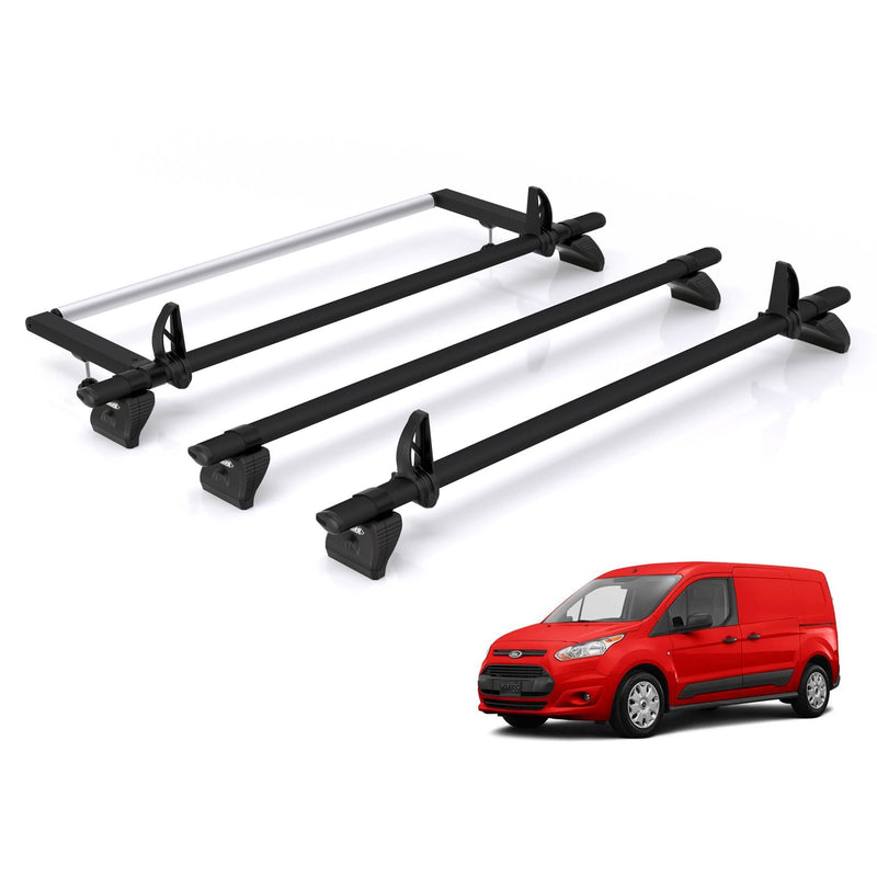 Ford Transit Connect (2013-2023) - Rhino Kammbar Black Roof Bars