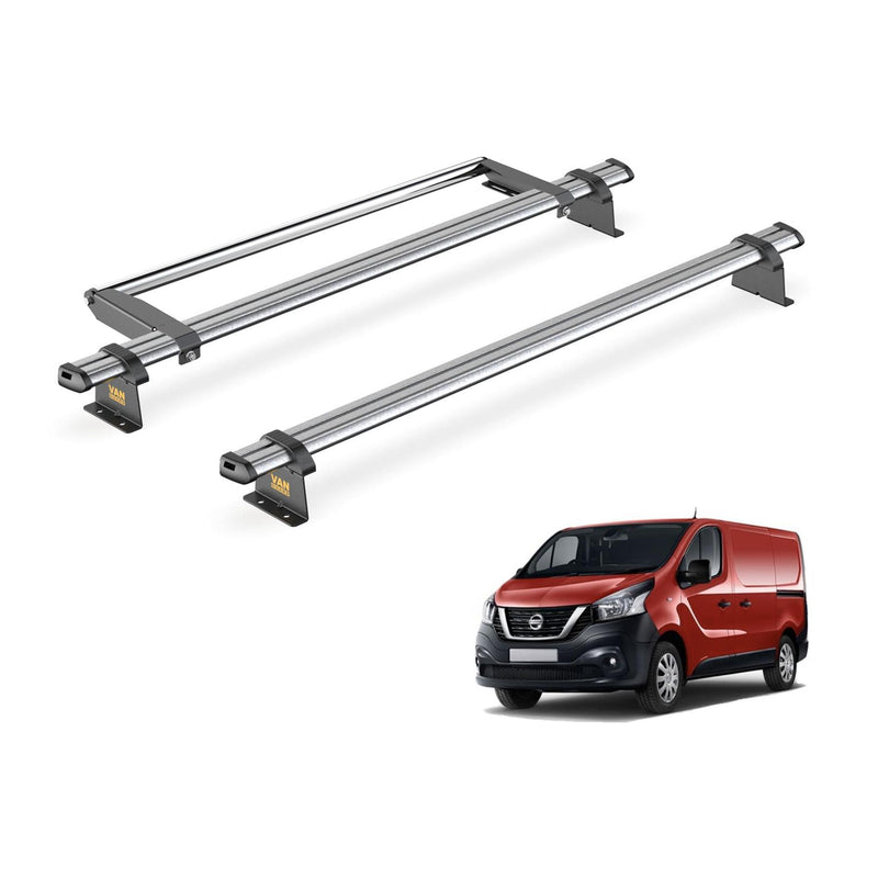 Nissan NV300 (2016-2021) - 2 Van Guard Ultibar Trade Roof Bars + Roller