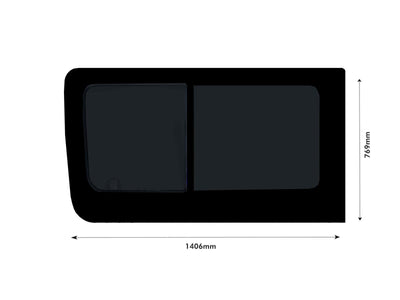 VW Crafter (2006-2017) Passenger Side Opening Window Privacy Camper Glass with Fitting Kit