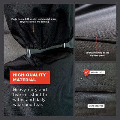 Ford Ranger (2006-2012) - Tailored Rear Bench Seat Cover in Black