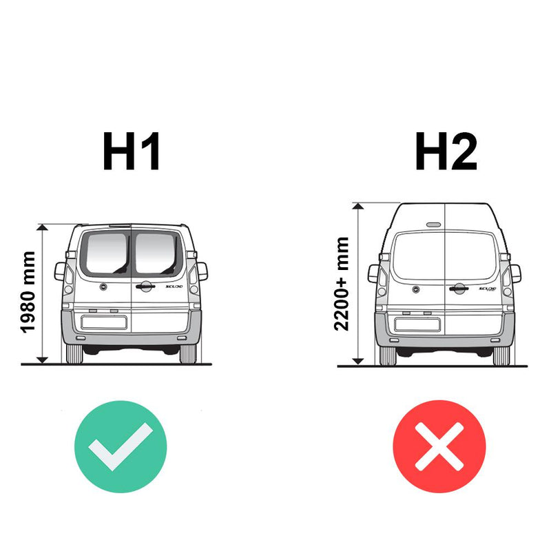 Fiat Scudo (2007-2016) - 2 Rhino Kammbar Fleet Roof Bars (Steel)