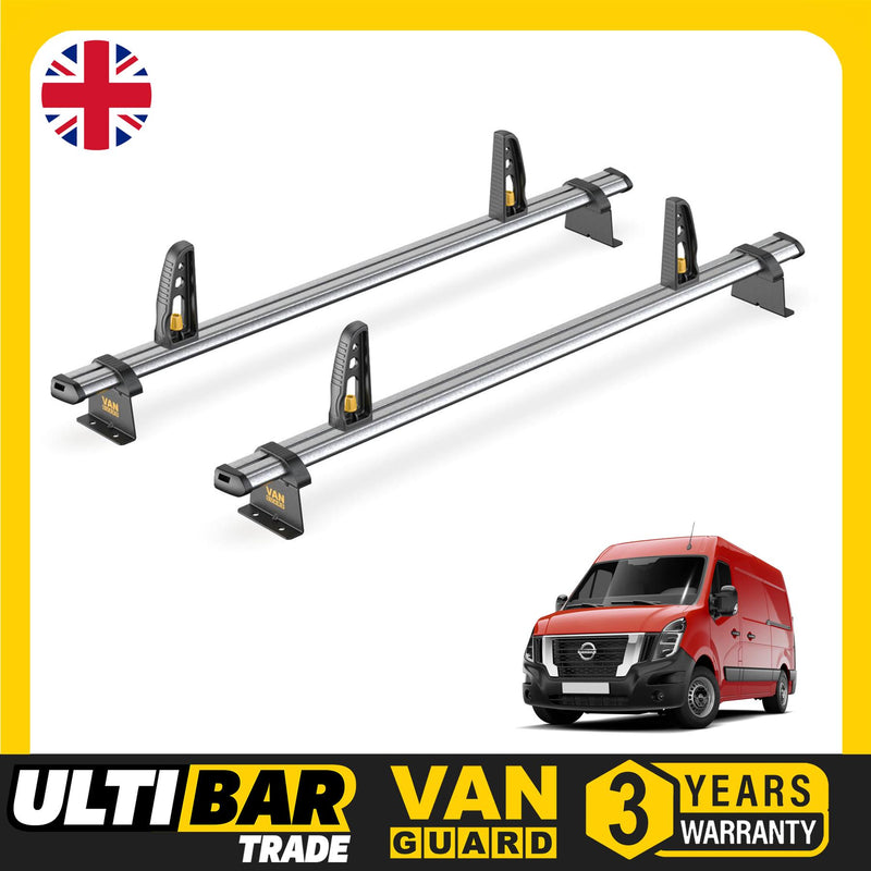 Van Guard Ulti Bar Trade + Loadstops 2 Bars Roof Rack For The Nissan Interstar 2022+