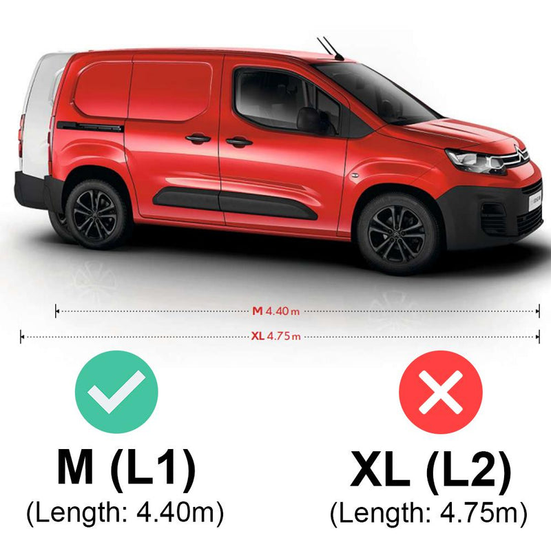Citroen Berlingo (2018-) - 3 Rhino Kammbar Black Roof Bars + Roller (Aluminium)