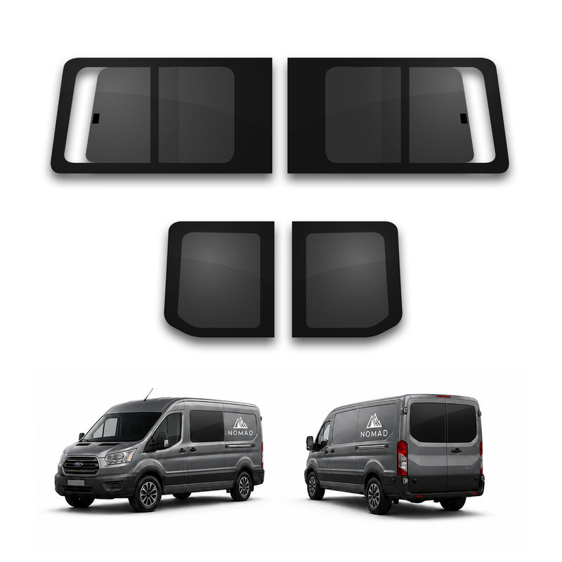 Ford Transit (2014-) Opening Side and Rear Door Window Privacy Camper Glass