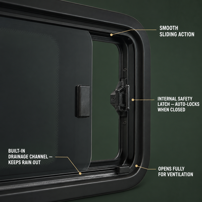 Renault Trafic (2014-) Driver Opening Passenger Fixed Side Windows Privacy Camper Glass