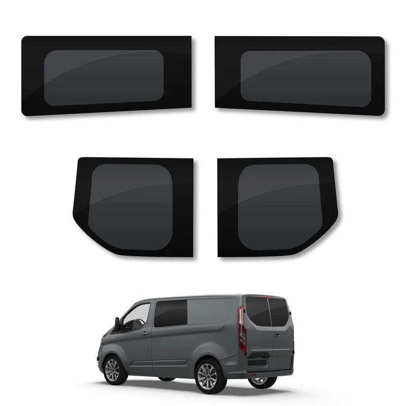 Ford Transit Custom (2013-2023) Fixed Side and Rear Door Window Privacy Camper Glass