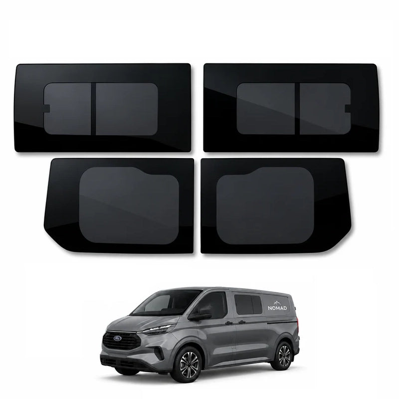 Ford Transit Custom (2023-) Opening Side and Rear Door Window Privacy Camper Glass