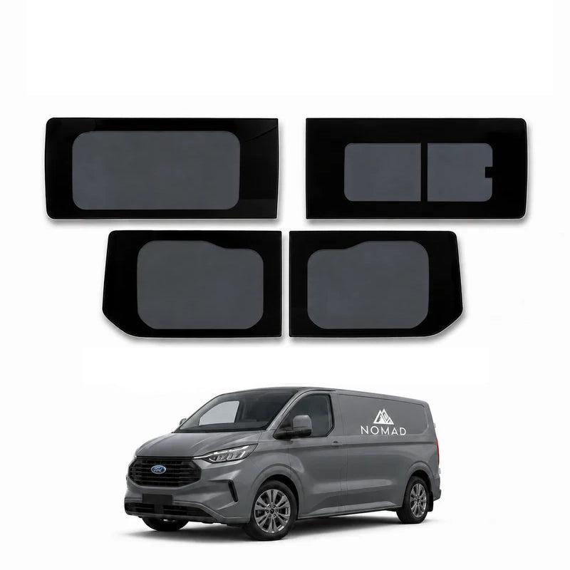 Ford Transit Custom (2023-) Fixed Side and Rear Door Window Privacy Camper Glass