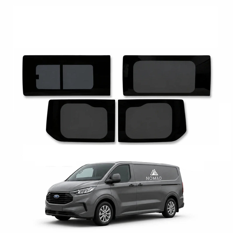 Ford Transit Custom (2023-) Driver Opening Passenger Fixed Side and Rear Door Window Privacy Camper Glass Glass Only