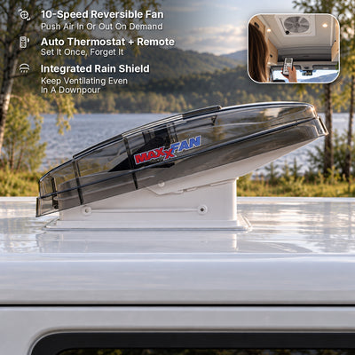 MaxxFan Deluxe Compact Roof Fan With Remote